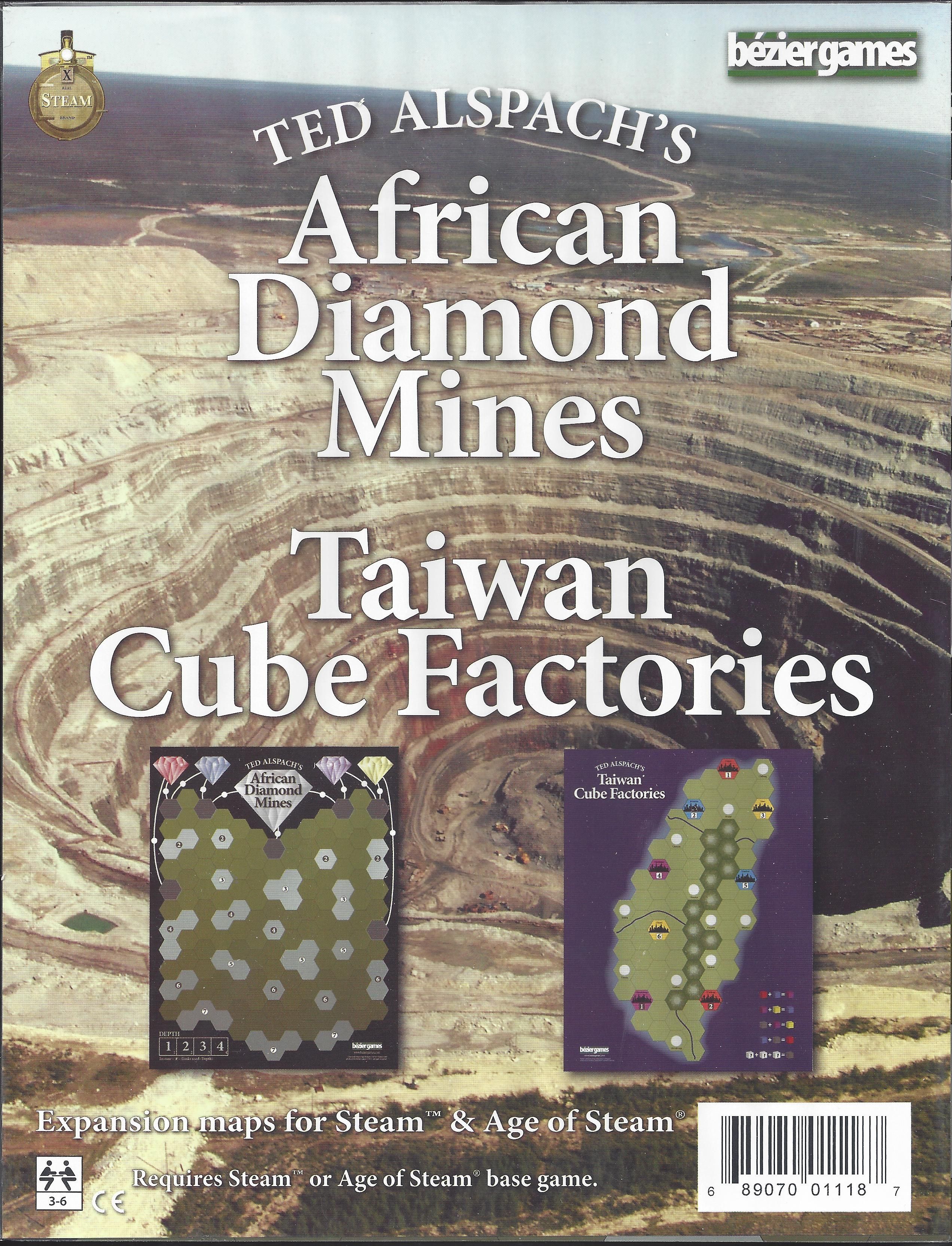 Age of Steam Expansion: African Diamond Mines & Taiwan Cube Factories box art