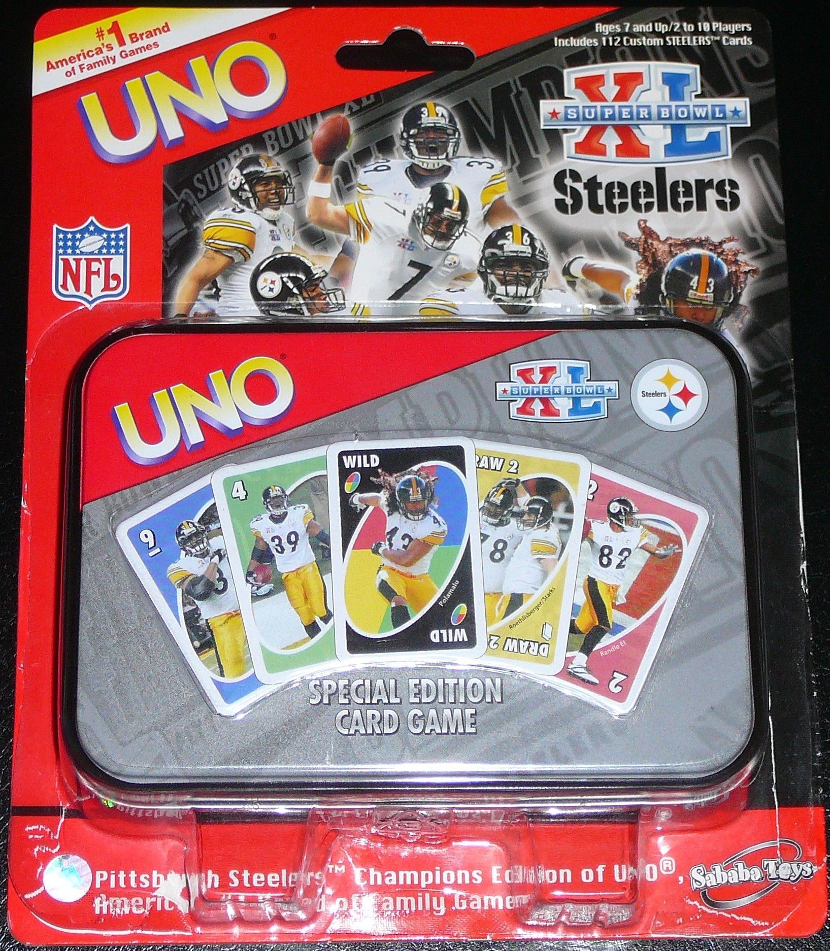 Uno: Super Bowl XL Steelers Special Edition box art