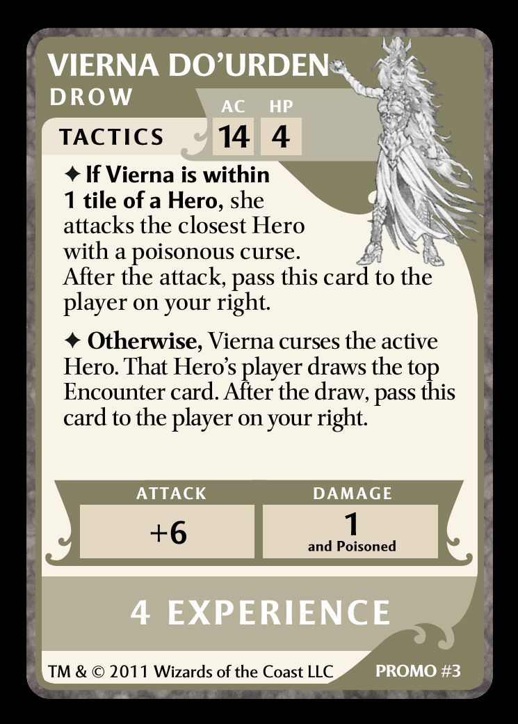 Dungeons & Dragons: The Legend of Drizzt Board Game – Vierna Do'Urden Promo box art