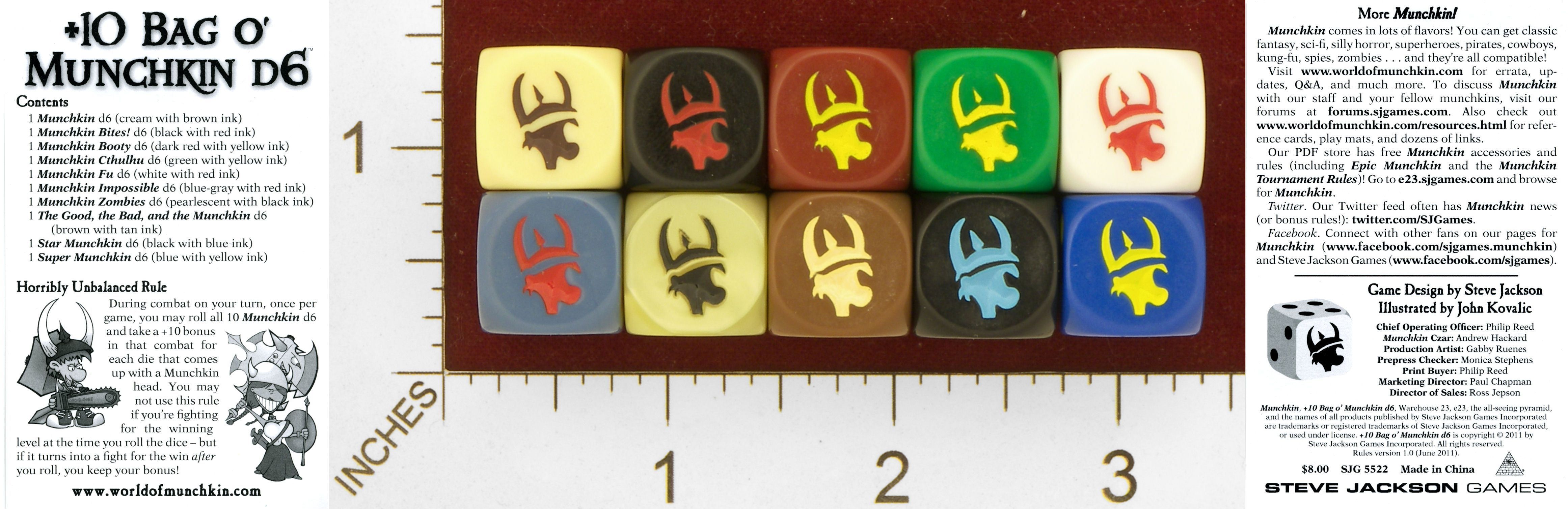 +10 Bag o' Munchkin d6 box art