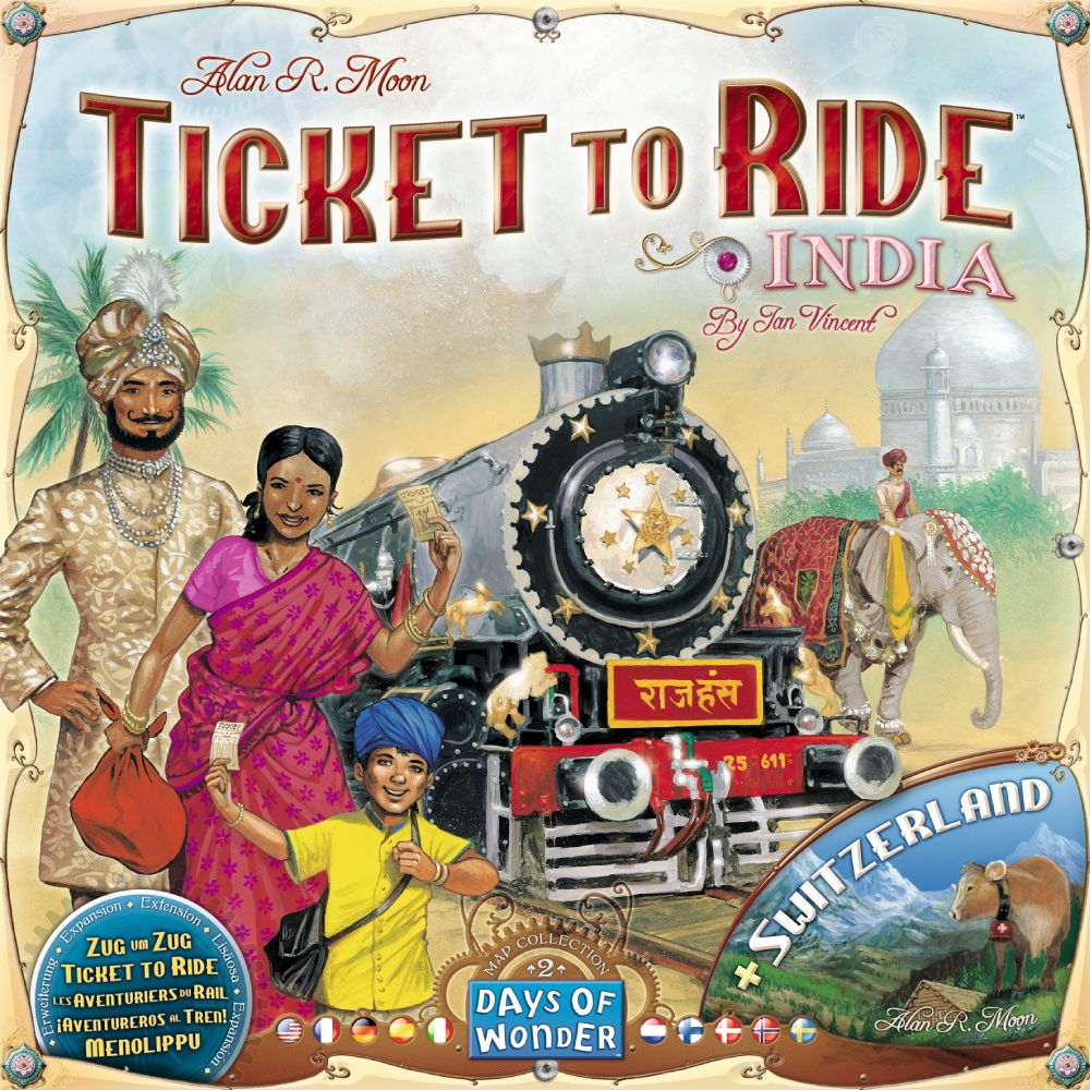 Ticket to Ride Map Collection 2: India & Switzerland box art