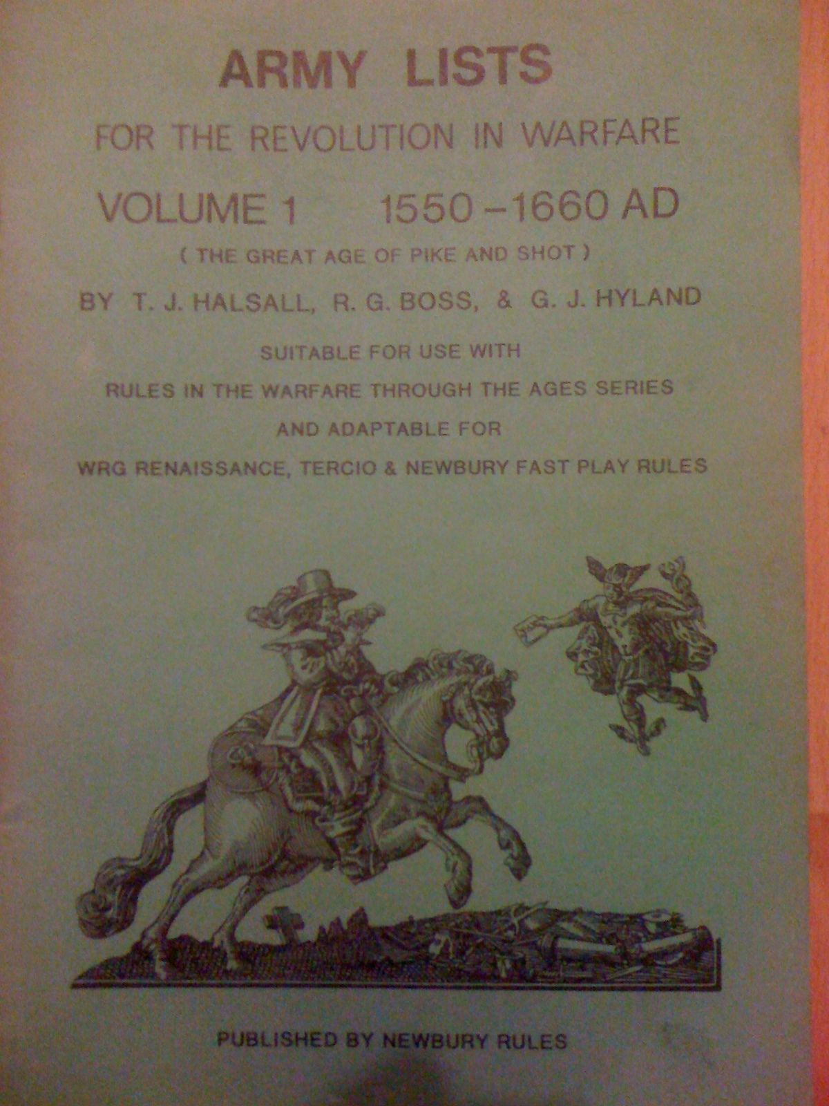 Coperta Army Lists for the Revolution in Warfare: Volume 1 1550-1660AD