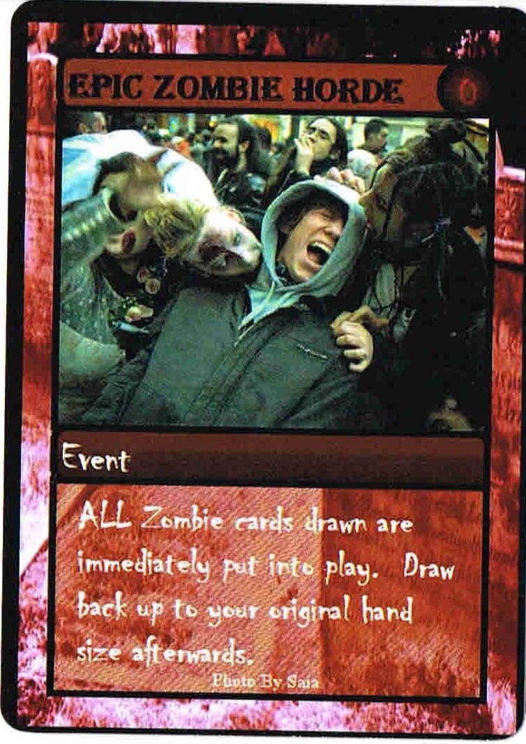ZOMBIE APOCALYPSE: Epic Zombie Horde Promo Card box art