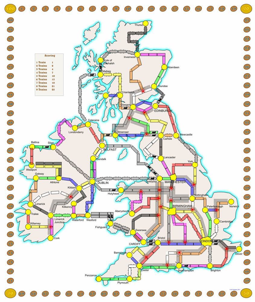 Britain & Ireland (fan expansion for Ticket to Ride: Europe) box art