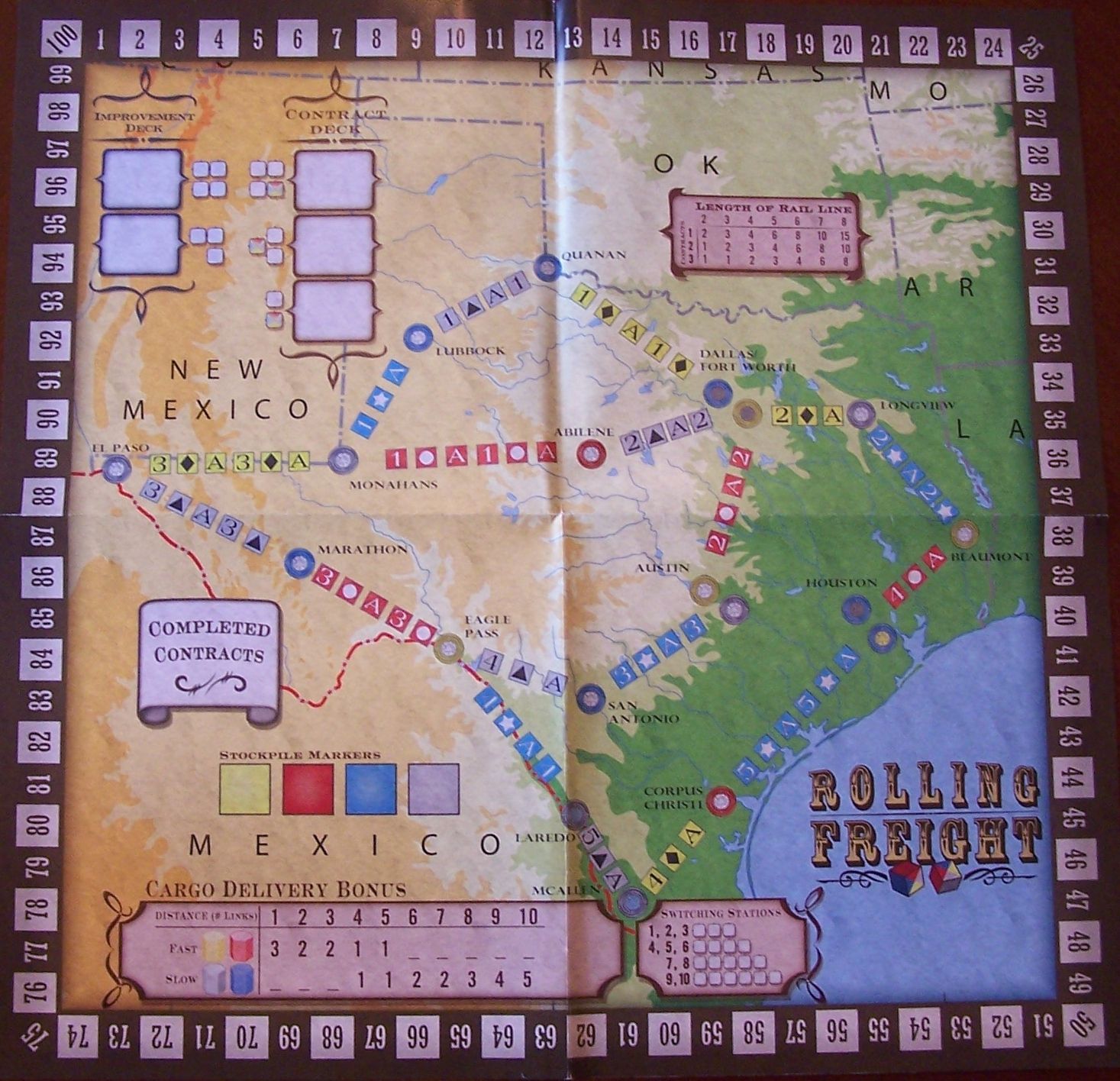 Coperta Rolling Freight: Texas Map
