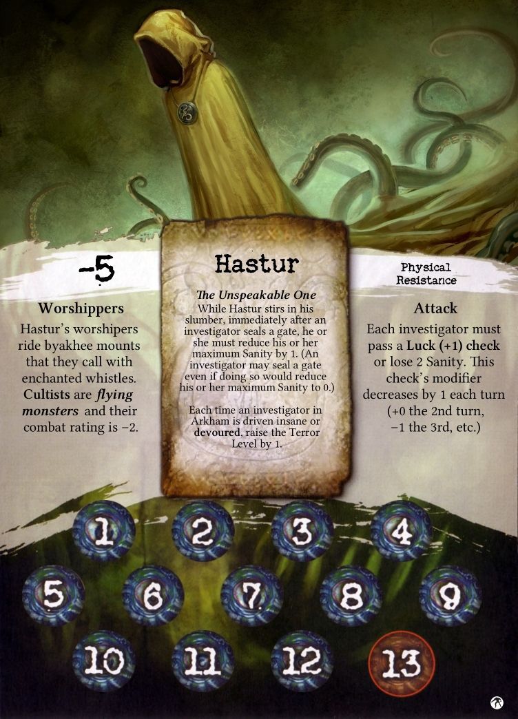 Coperta Arkham Horror: Hastur Promo Card