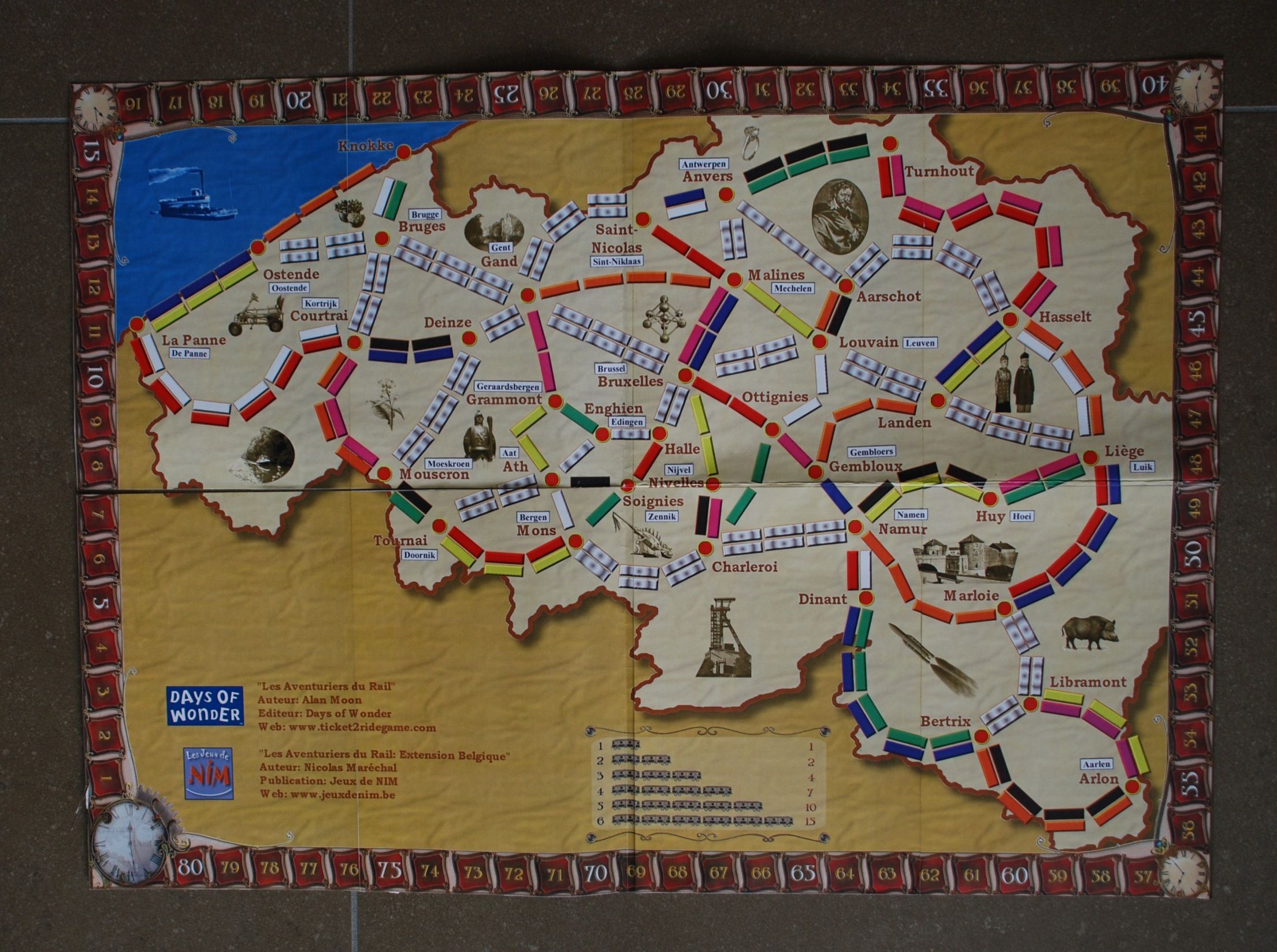 Les Aventuriers du Rail: en Belgique (fan expansion to Ticket to Ride) box art