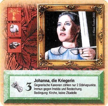 Die Siedler von Catan: Das Kartenspiel – Sonderkarte 2002 – Johanna, die Kriegerin box art
