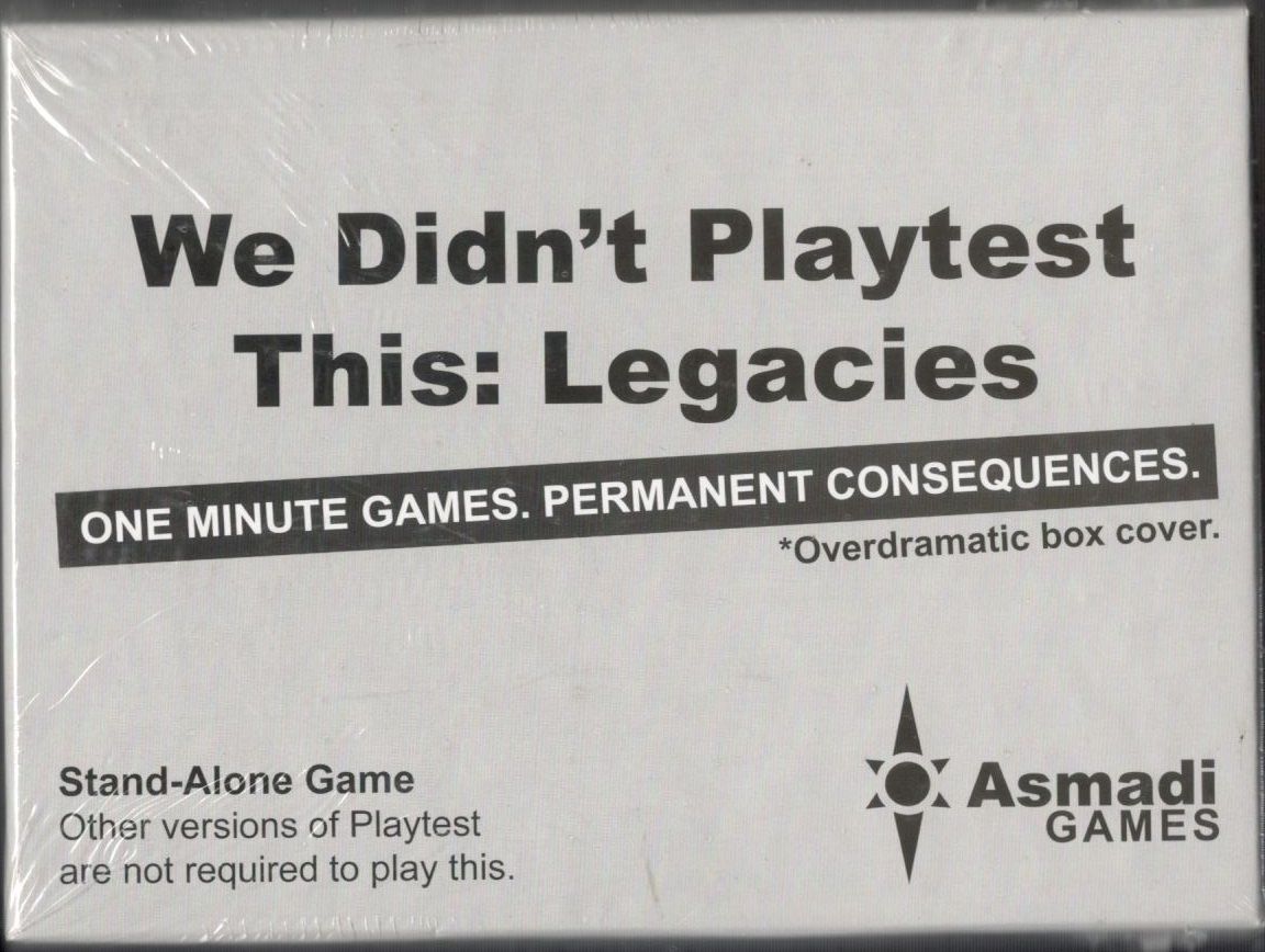 We Didn't Playtest This: Legacies doboz