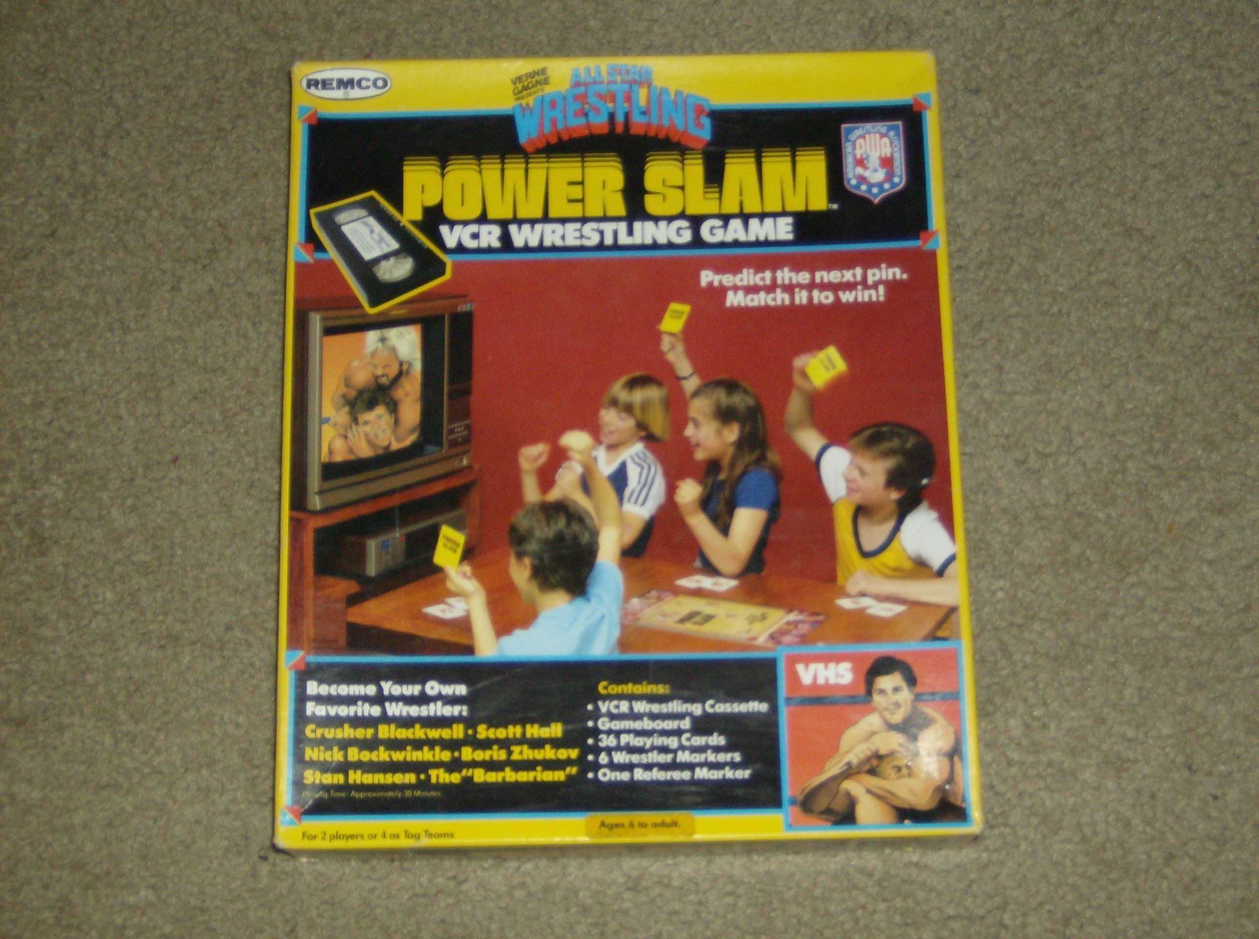 All Star Wrestling Power Slam VCR Wrestling Game box art