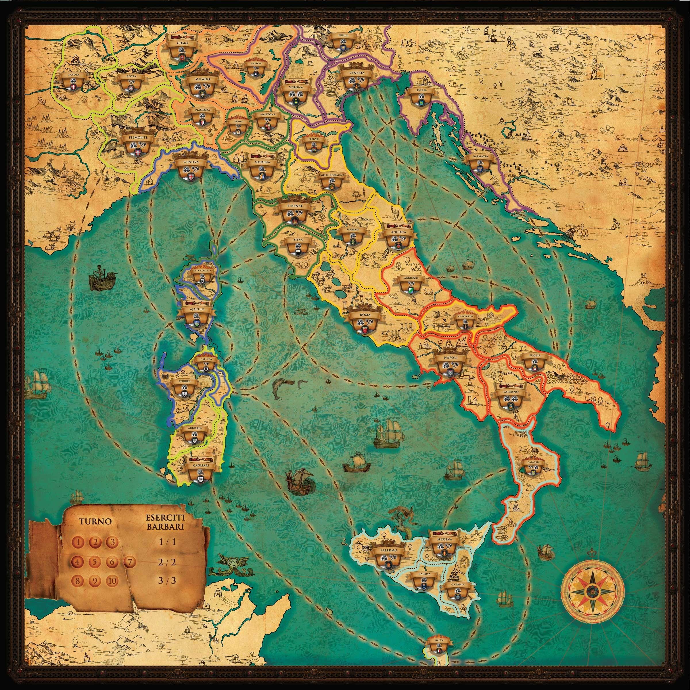 Warriors & Traders: Italia box art