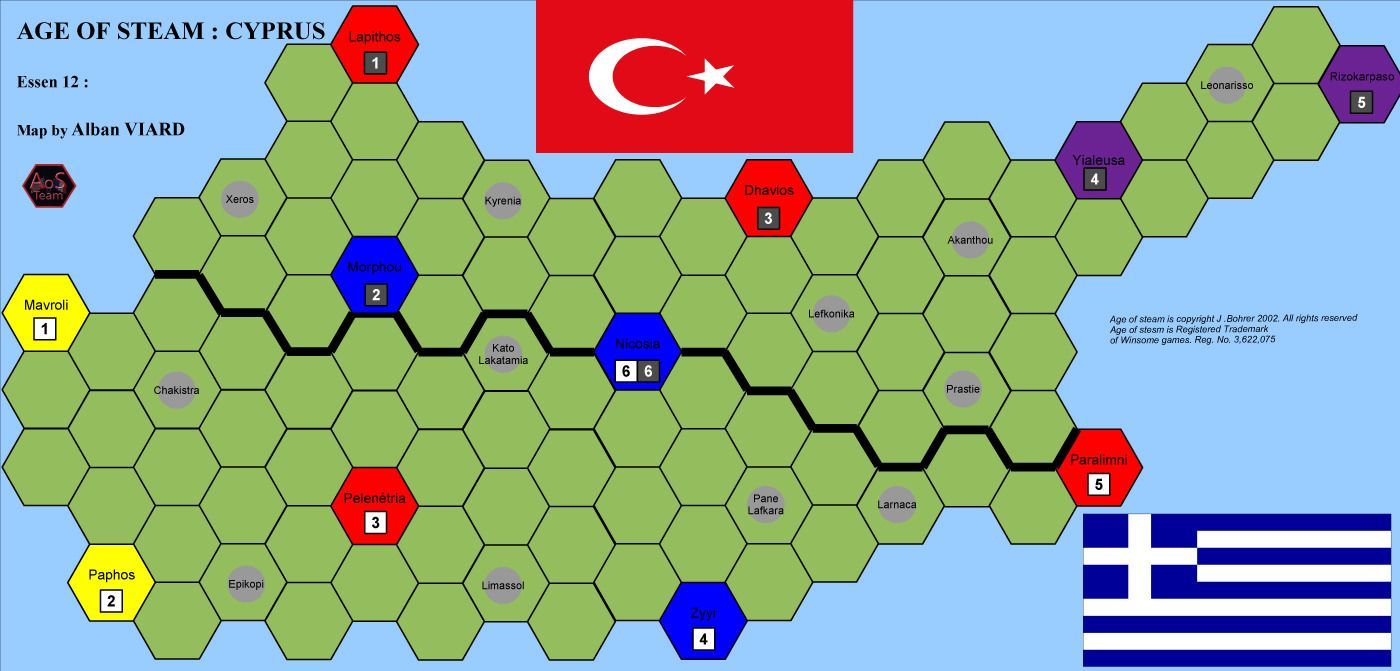 Coperta Age of Steam Expansion: Tibet and Cyprus