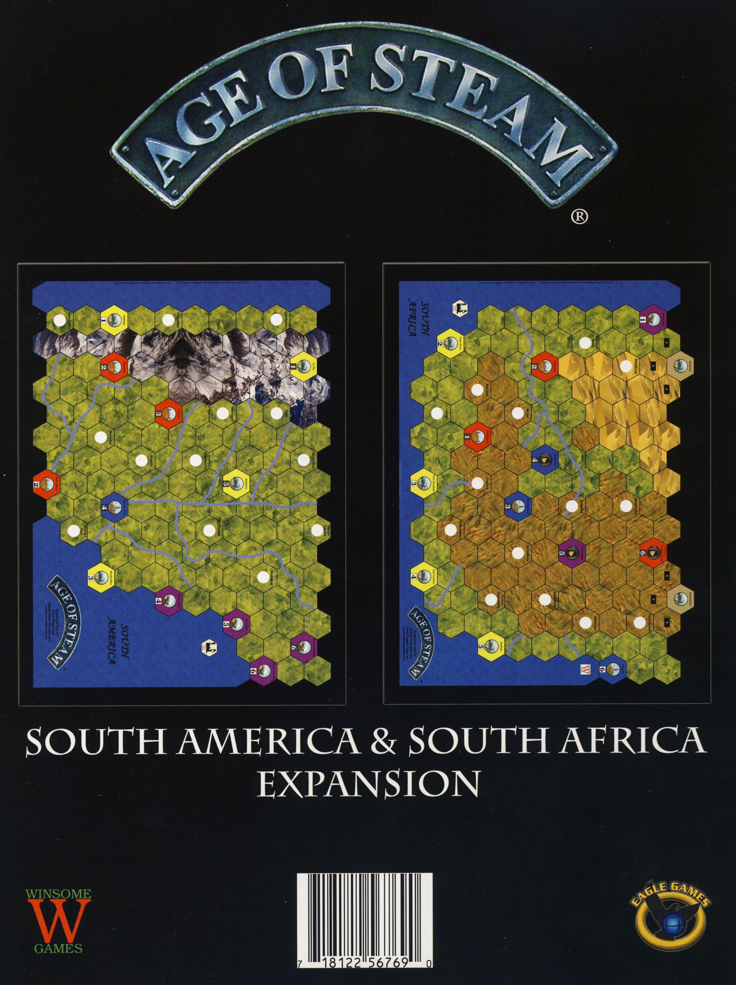 Age of Steam Expansion: South America / South Africa box art