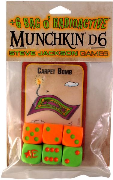+6 Bag o' Radioactive Munchkin d6 box art