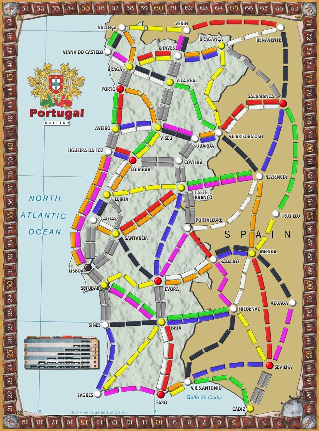 Portugal (fan expansion for Ticket to Ride) doboz