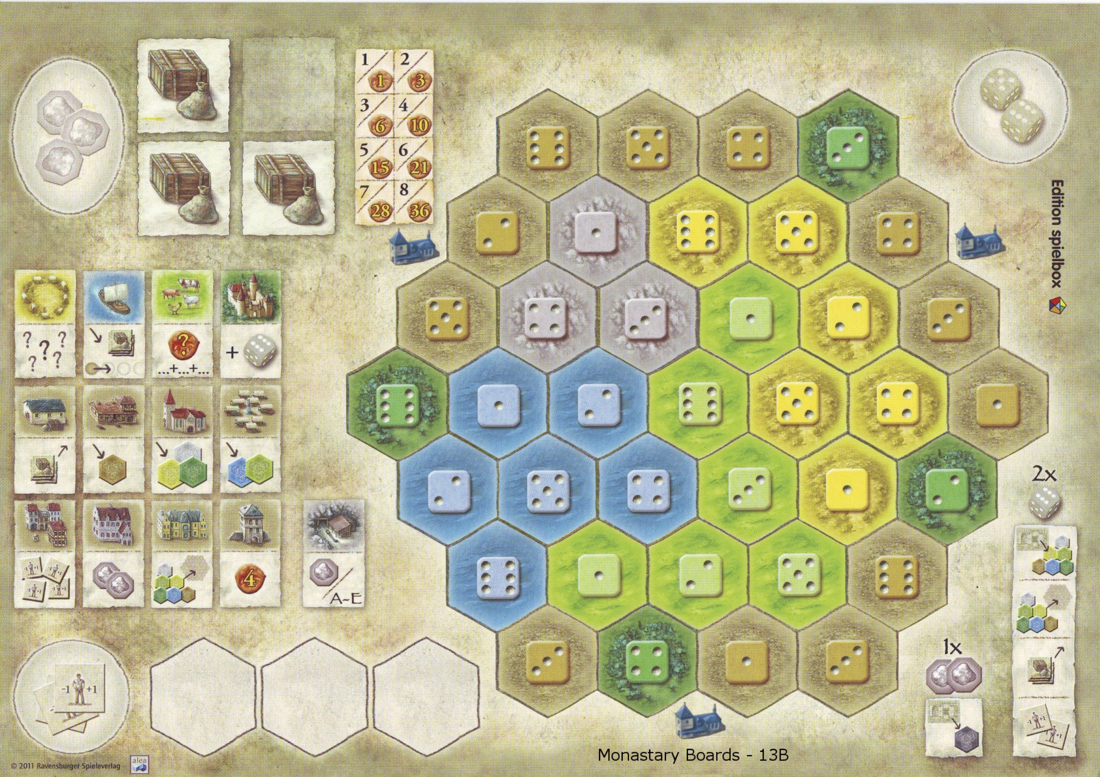 The Castles of Burgundy: 4th Expansion – Monastery Boards box art