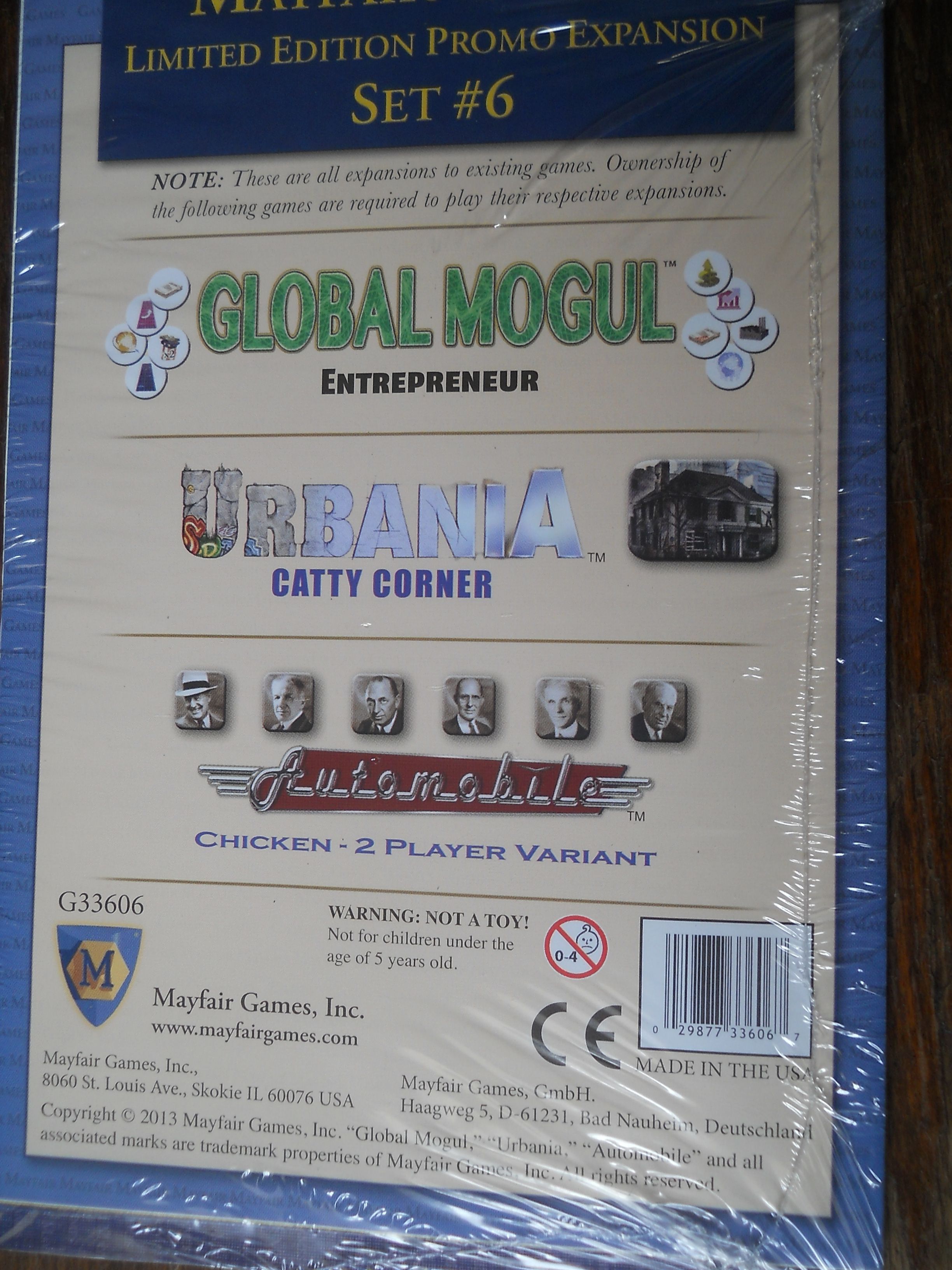 Mayfair Games' Limited Edition Promo Expansion Set #6 box art