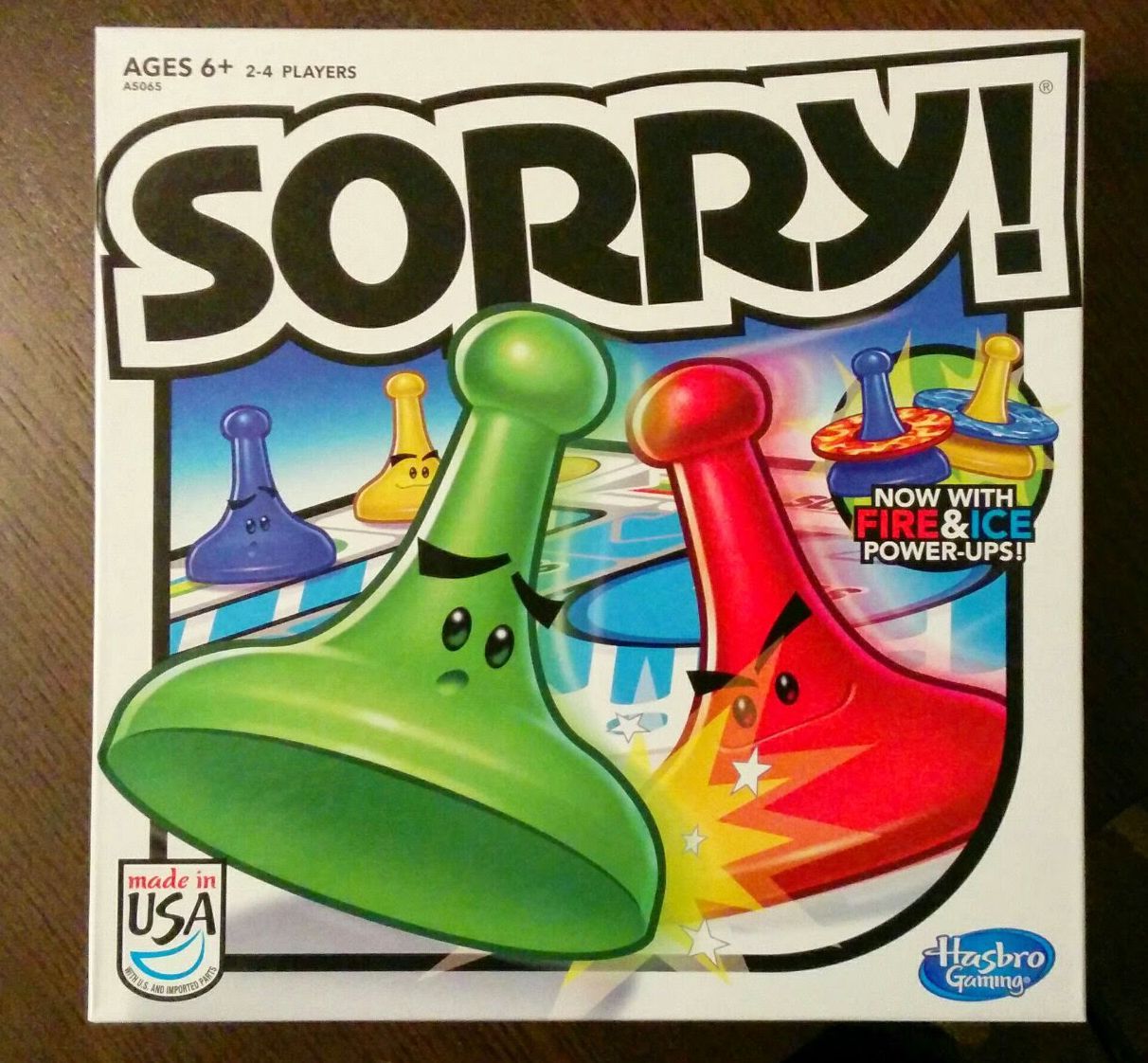 Sorry! with Fire & Ice Power-ups doboz