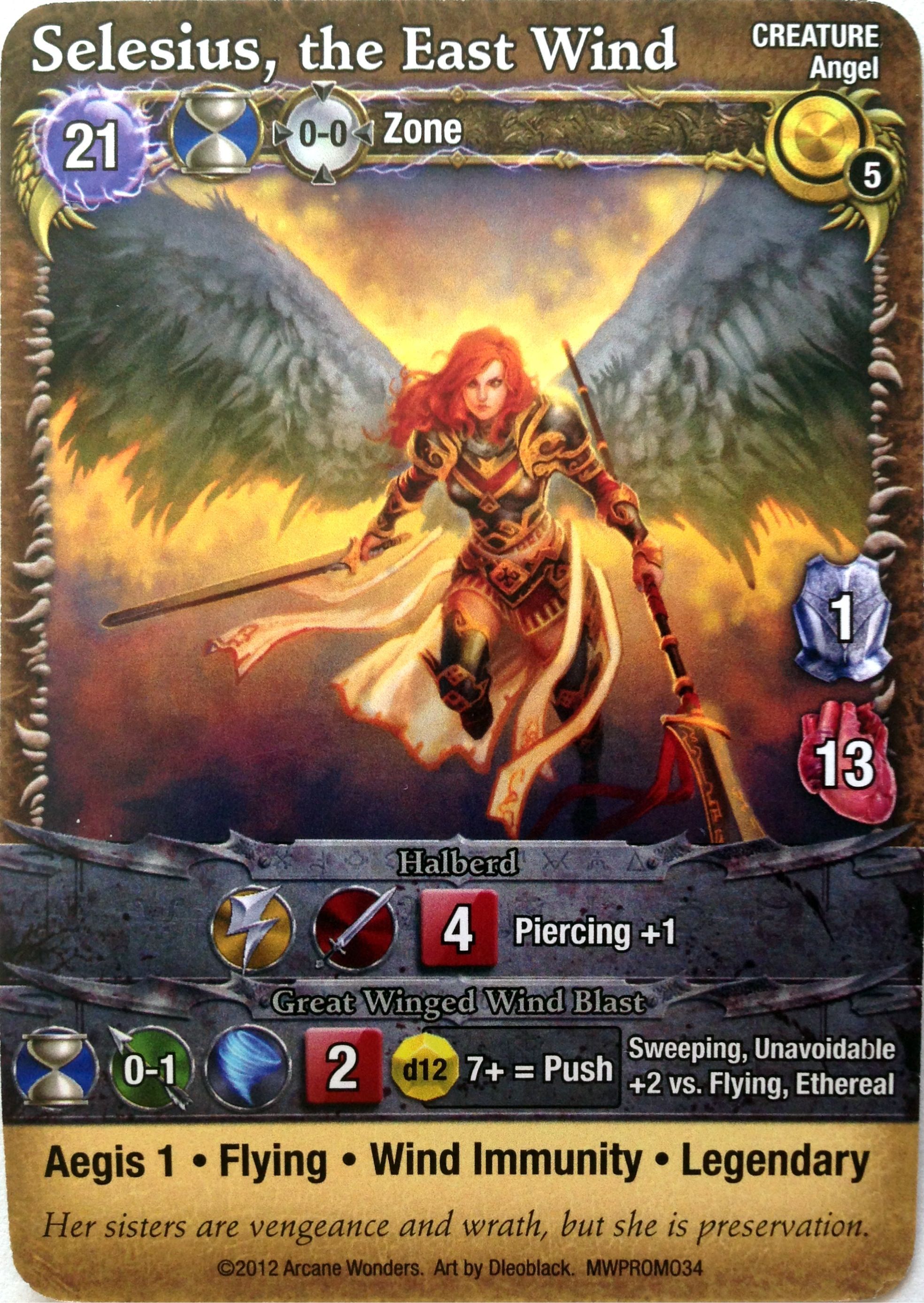 Mage Wars: Selesius, the East Wind Promo Card doboz