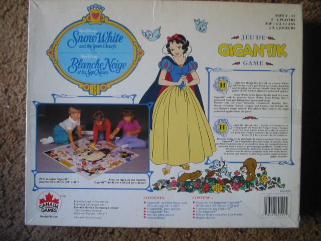 Walt Disney's Snow White and the Seven Dwarfs Gigantik Game box art
