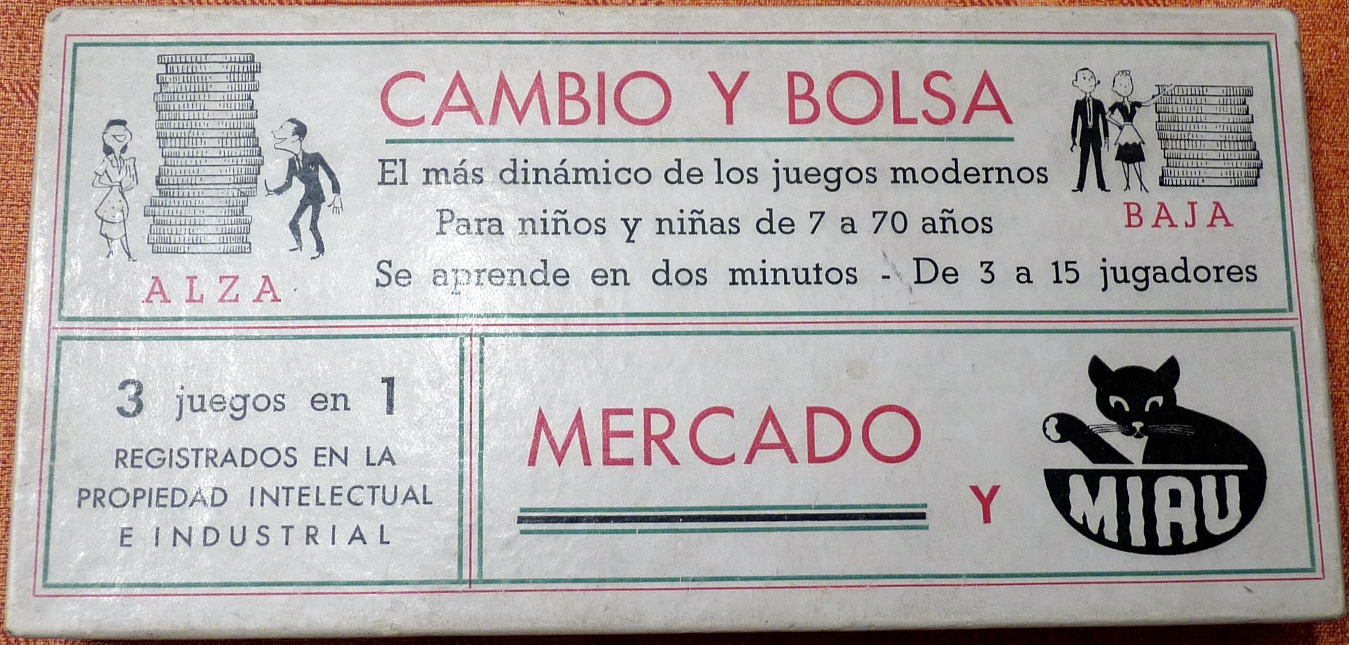 Coperta Cambio y Bolsa, Mercado, y Miau