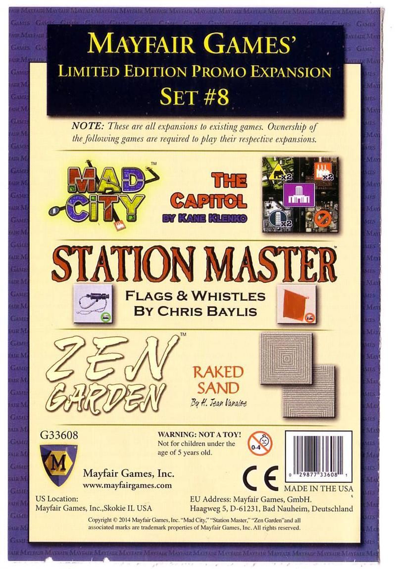 Mayfair Games' Limited Edition Promo Expansion Set #8 box art