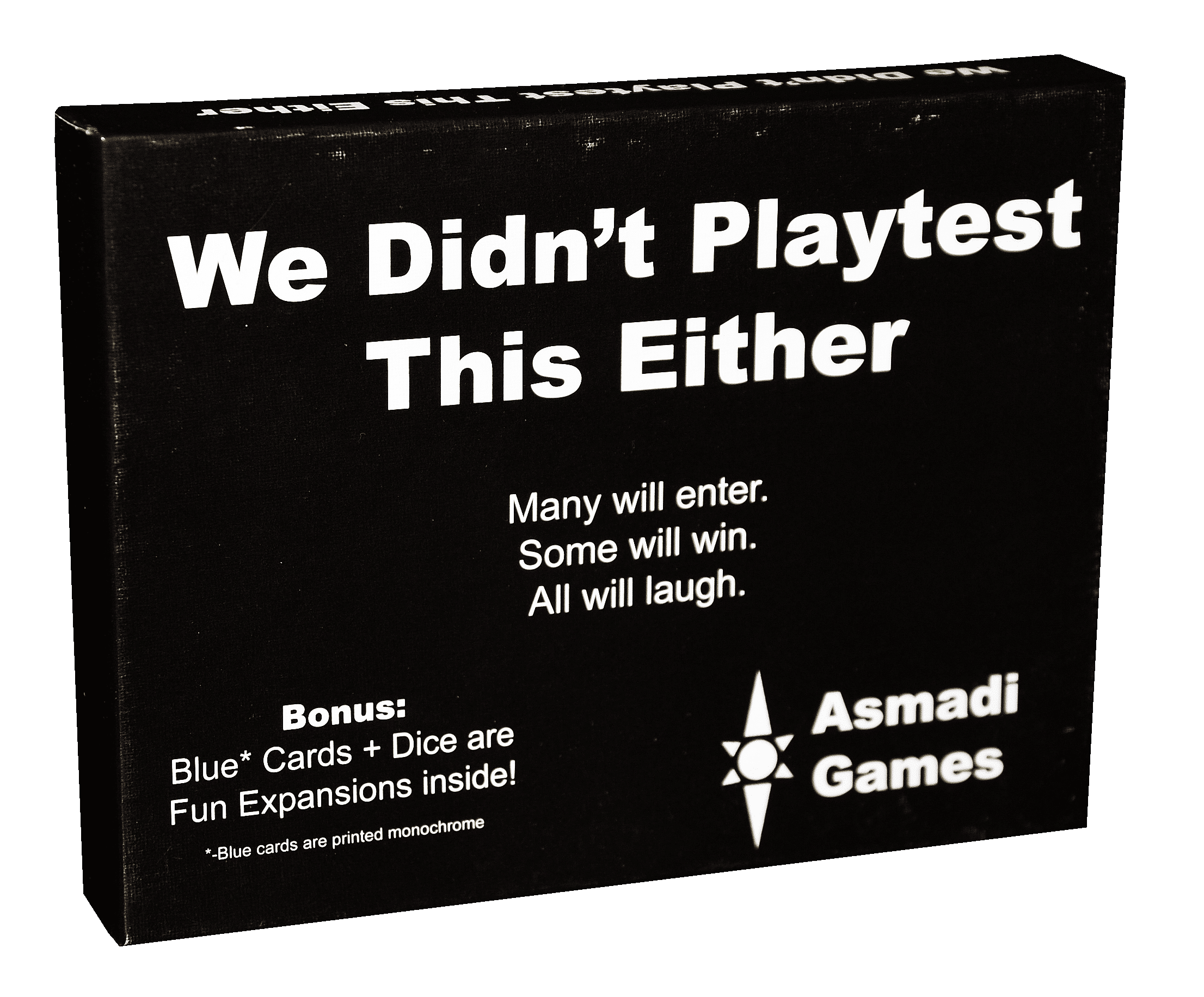 Coperta We Didn't Playtest This Either with Blue Deck and Dice Are Fun Expansions