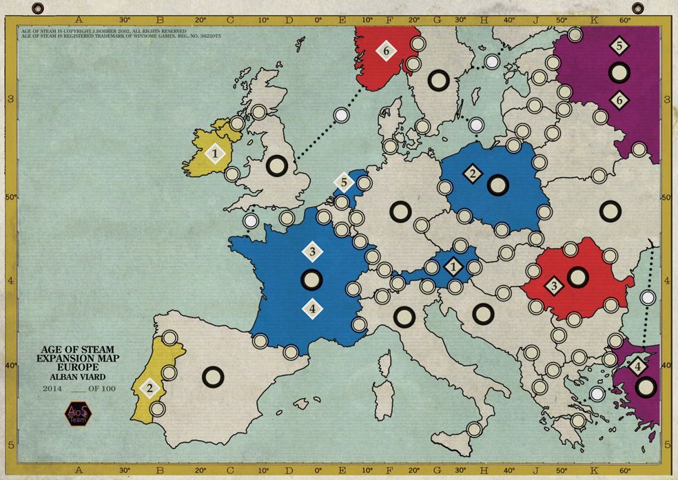 Coperta Age of Steam Expansion: Old Europe / 51st State