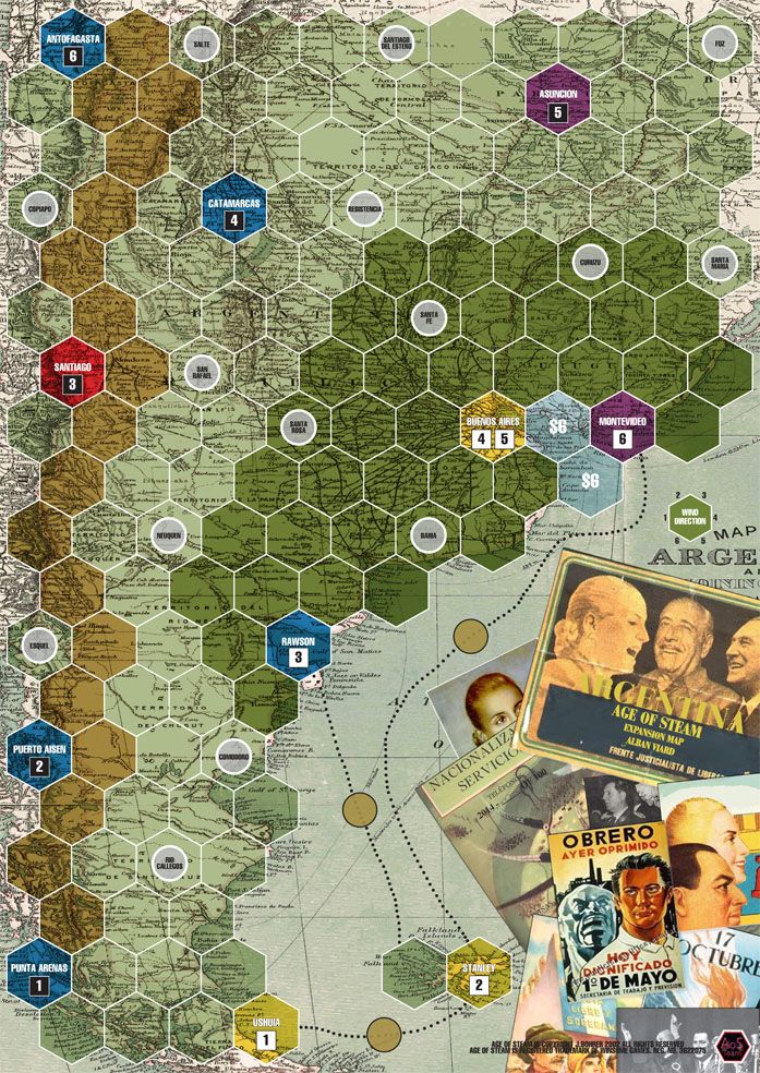 Age of Steam Expansion: Argentina / The French Riviera box art