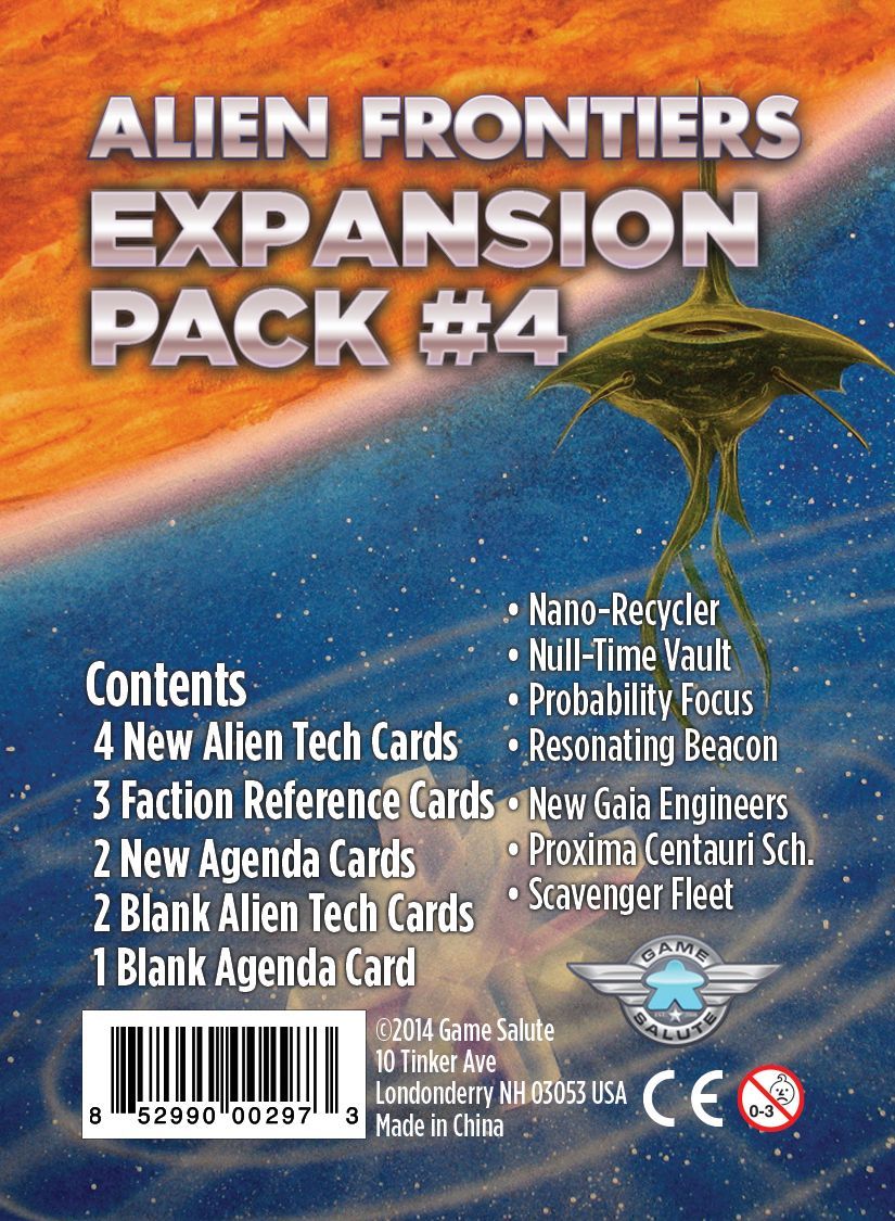 Alien Frontiers: Expansion Pack #4 doboz