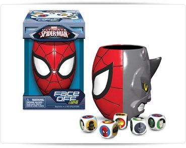 Ultimate Spider-Man: Face Off Dice Game – Spider-Man vs. Rhino doboz