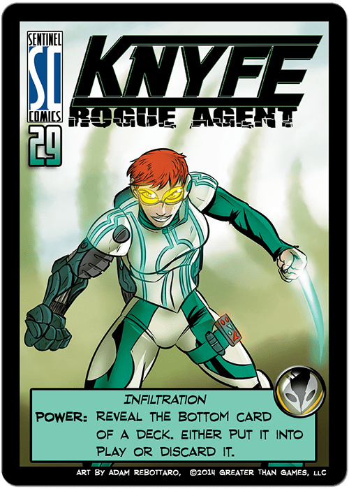 Sentinels of the Multiverse: KNYFE Rogue Agent Promo Card doboz