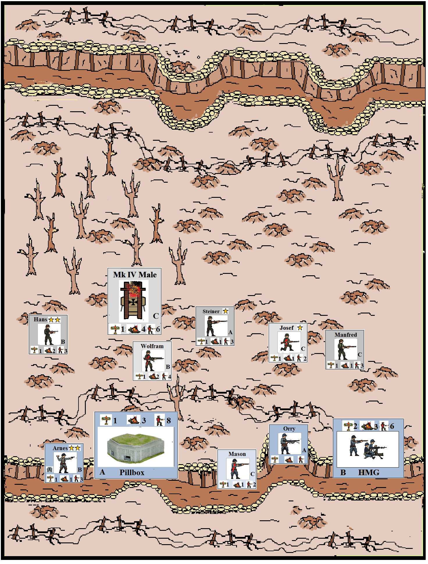 Trench War: A Solitaire Game of Tactical Combat in the Trenches of the First World War. box art