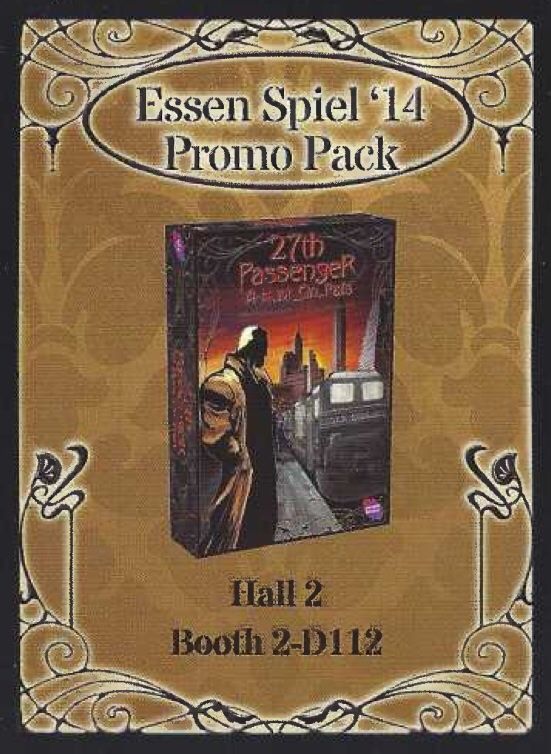 27th Passenger: A Hunt on Rails – Spiel 2014 Promo Pack doboz