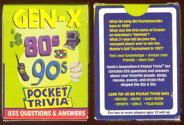Pocket Trivia: Gen-X 80s & 90s box art