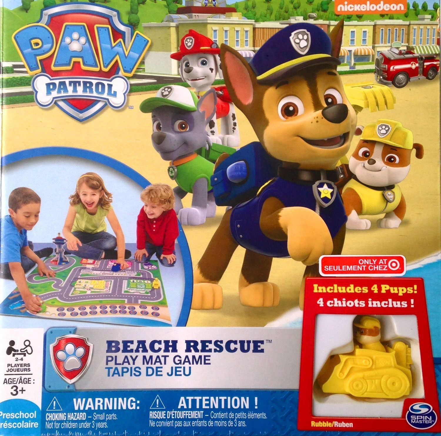 Paw Patrol Beach Rescue Play Mat Game box art