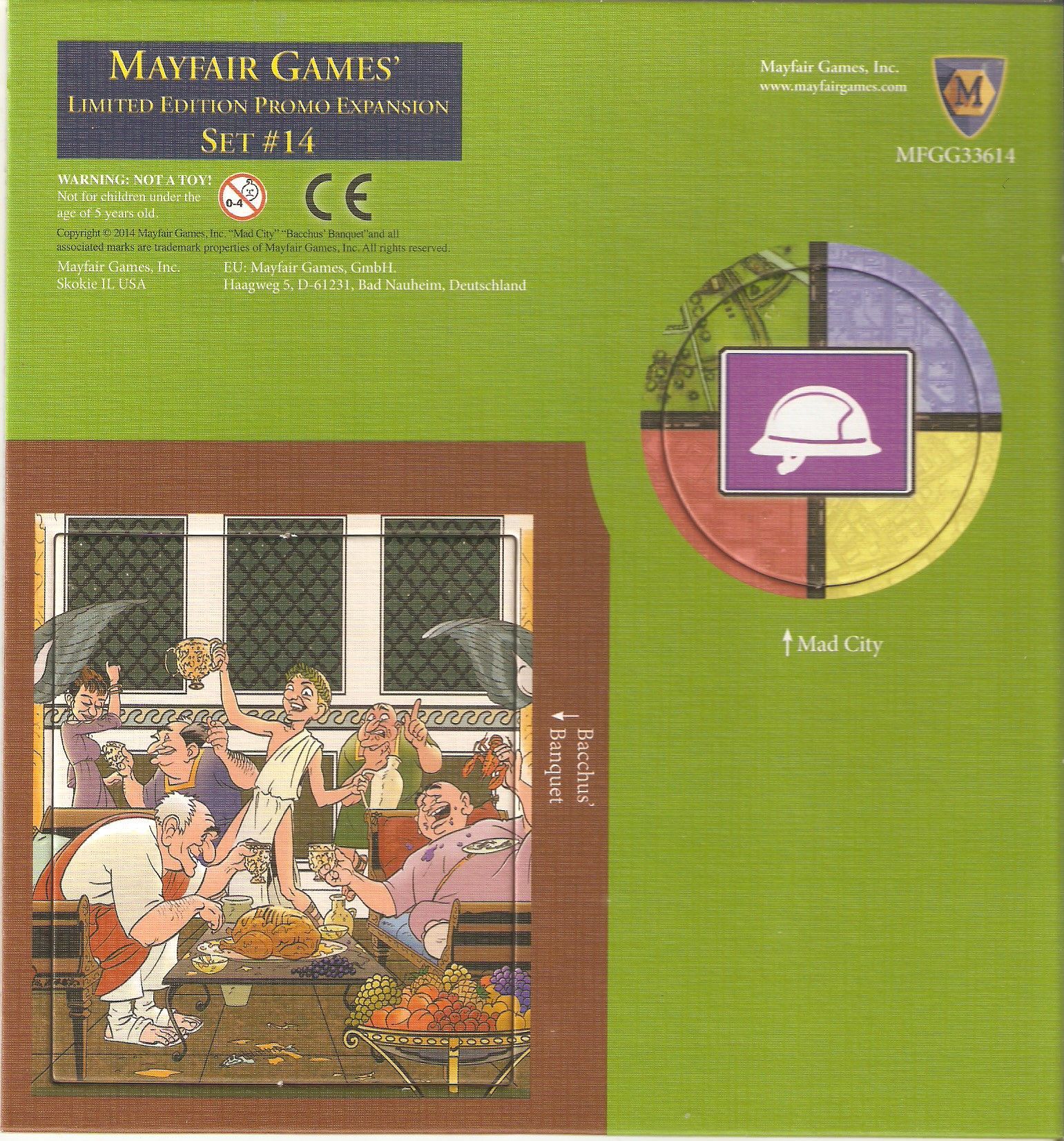 Coperta Mayfair Games' Limited Edition Promo Expansion Set #14