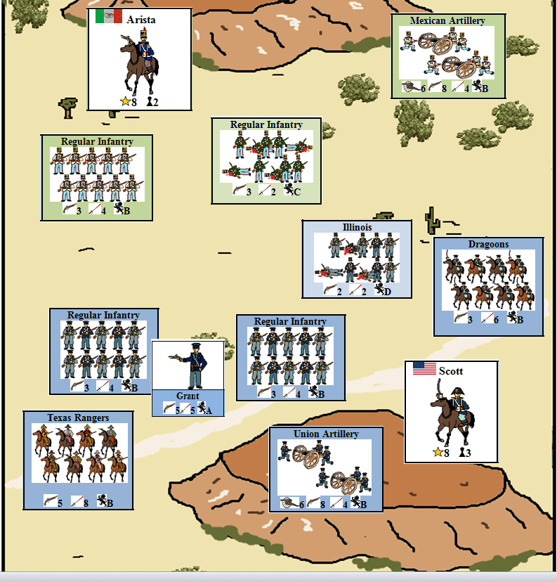 Mexico Ablaze: A Solitaire Game of the Mexican-American War (1846-1848). doboz