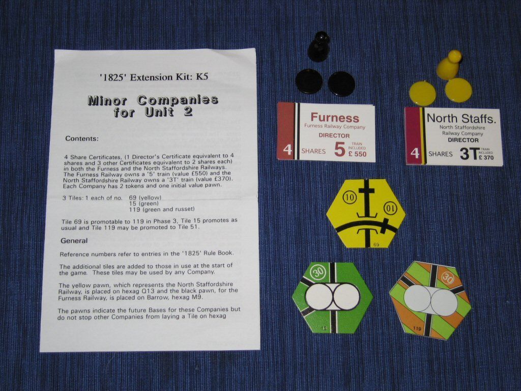 1825 Extension Kit K5: Minor Companies for Unit 2 doboz