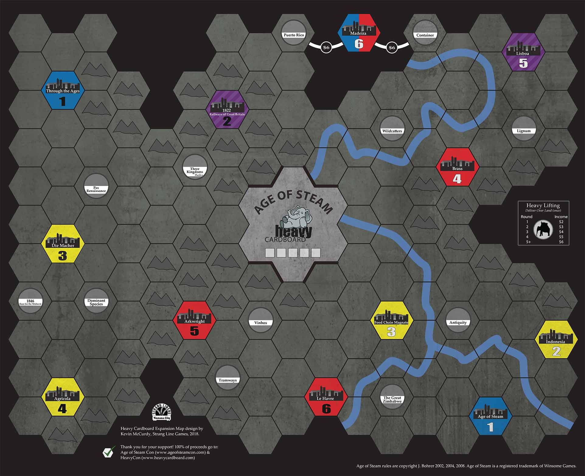 Age of Steam Expansion: Heavy Cardboard doboz