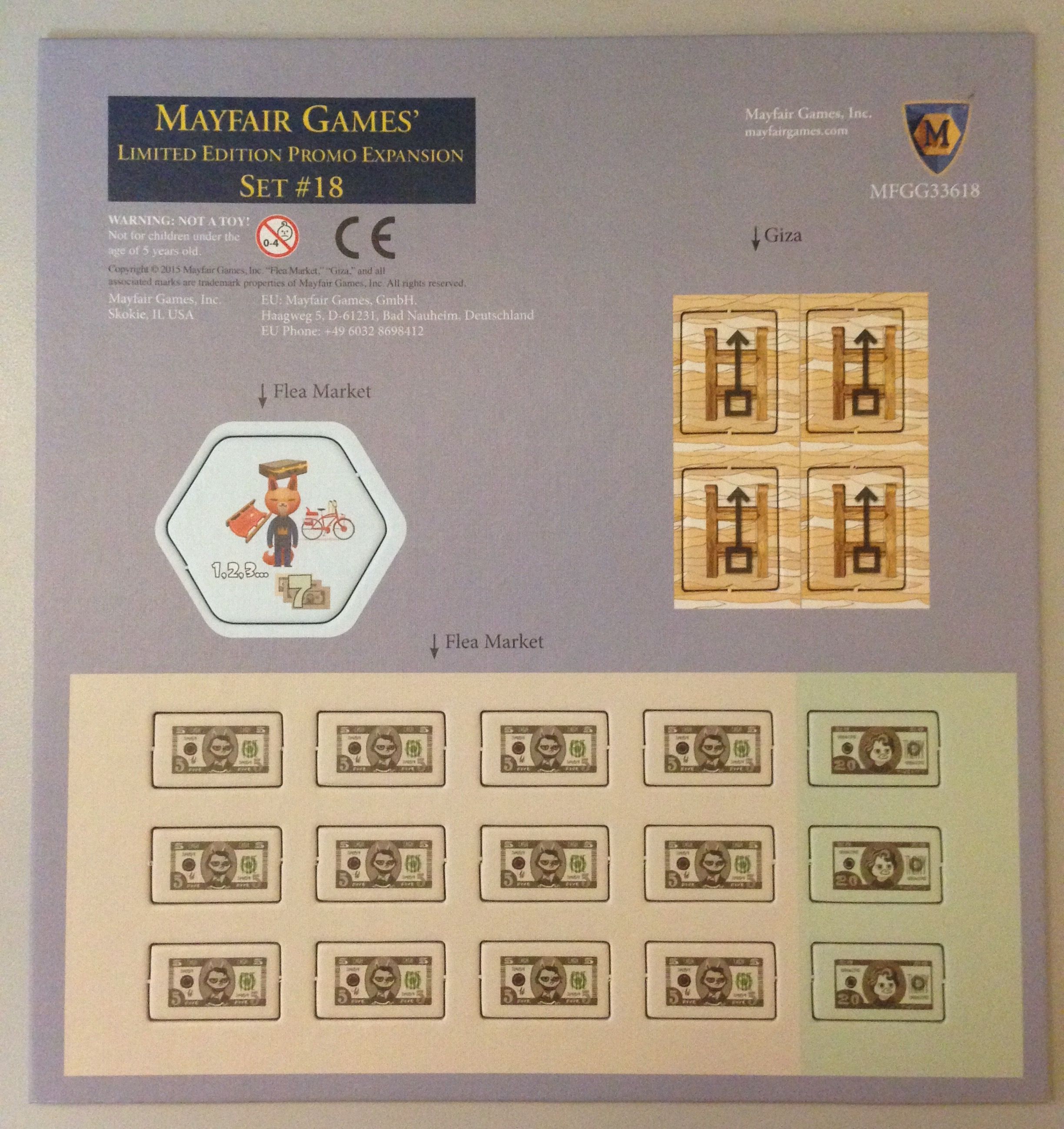 Mayfair Games' Limited Edition Promo Expansion Set #18 box art