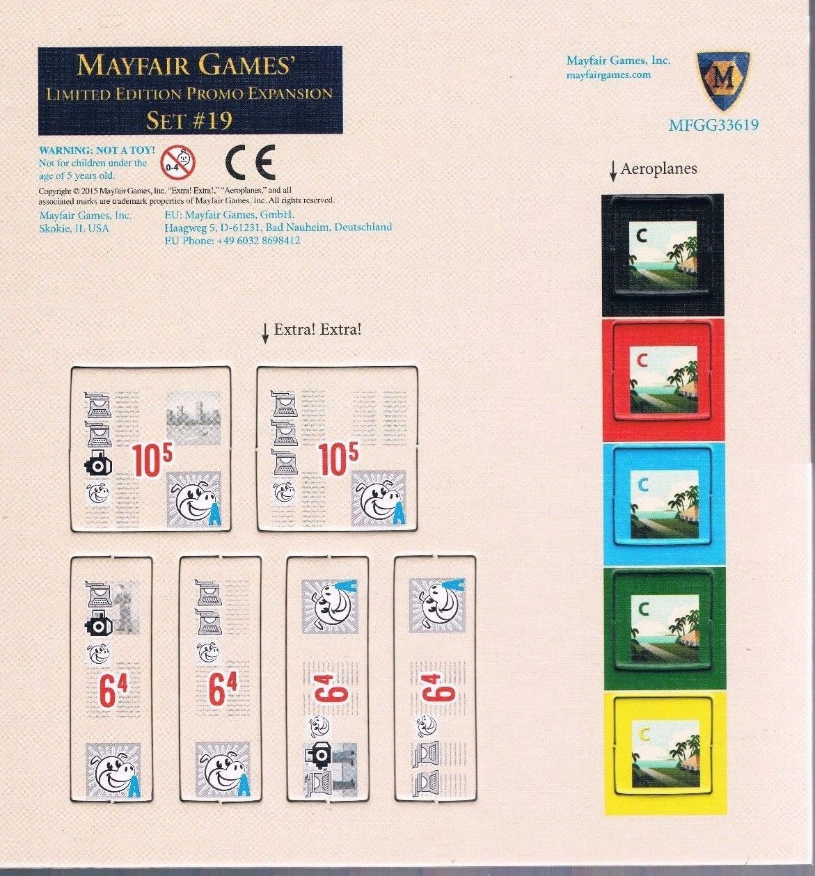 Mayfair Games' Limited Edition Promo Expansion Set #19 box art