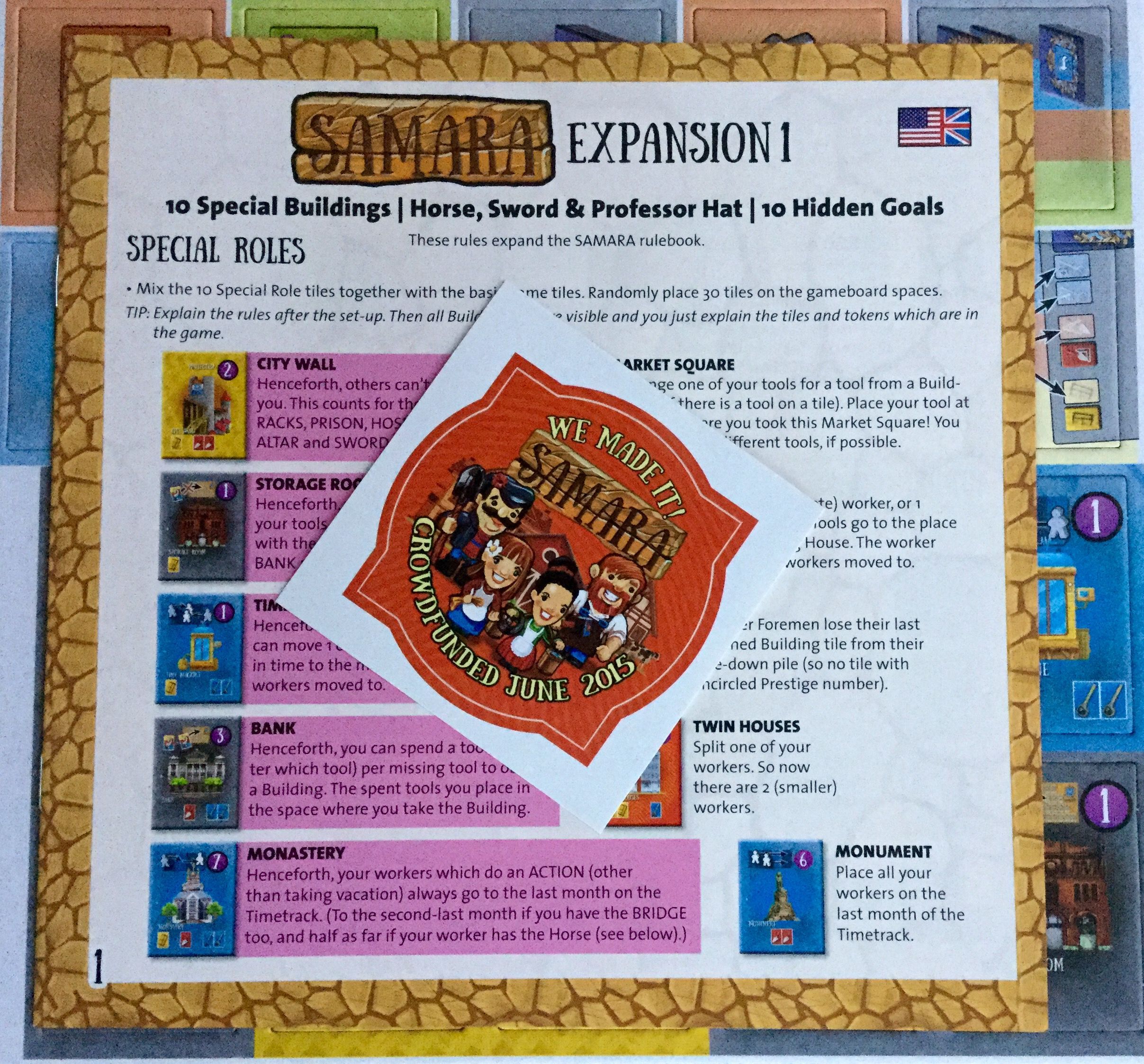 Samara: Expansion 1 – Buildings, Goals & Tokens box art