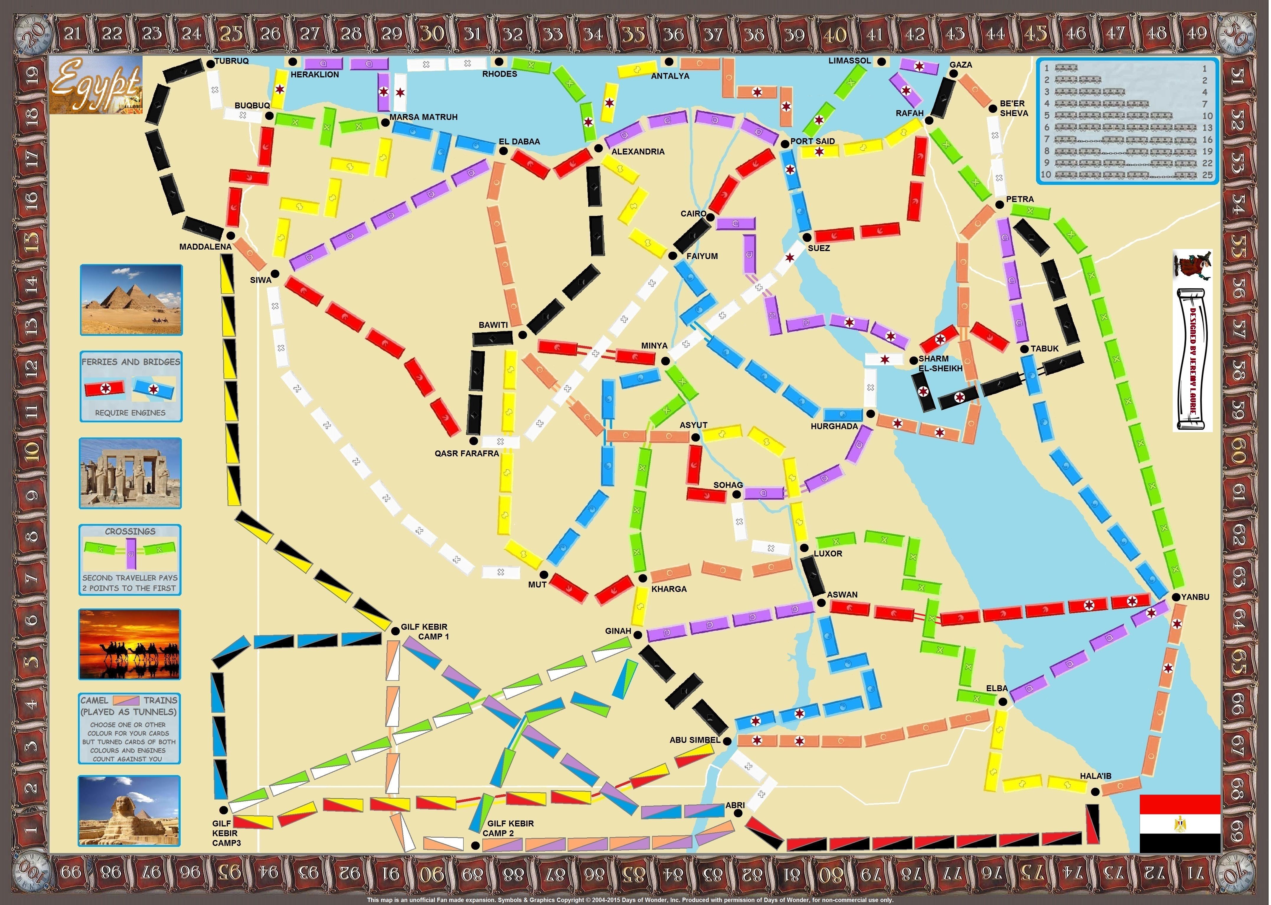 Coperta Egypt (fan expansion for Ticket to Ride)