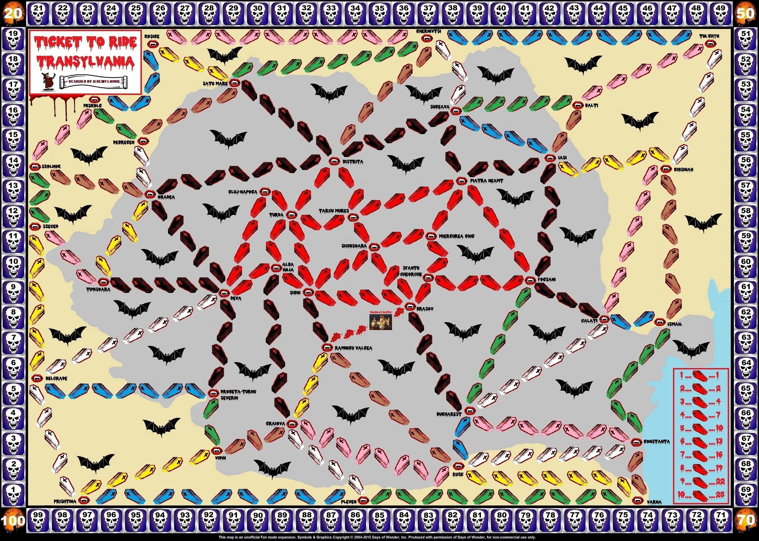 Transylvania (fan expansion for Ticket to Ride) box art