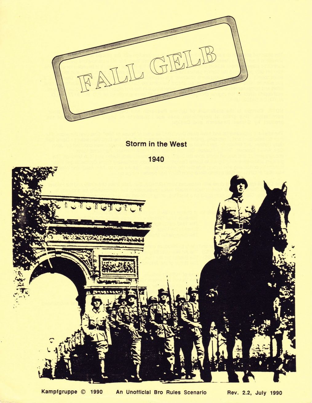 Coperta Fall Gelb: Storm in the West 1940