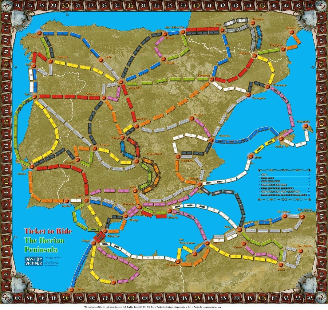 Iberia (fan expansion for Ticket to Ride) doboz