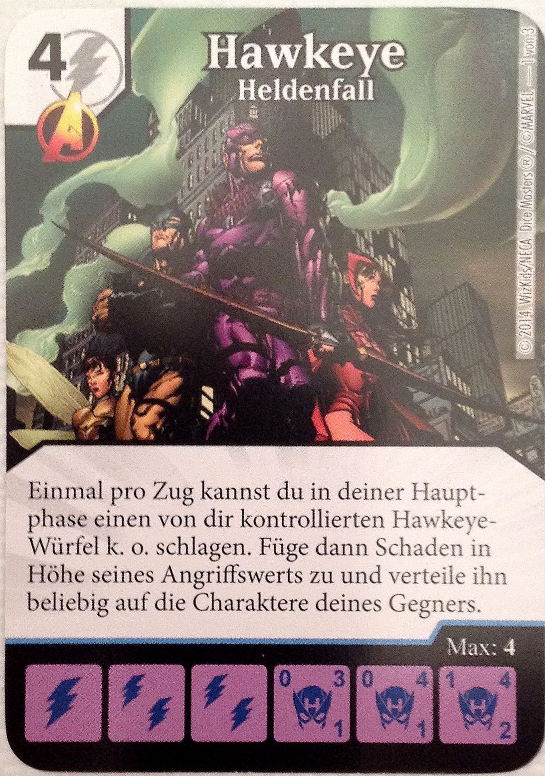 Marvel Dice Masters: Avengers vs. X-Men - Hawkeye: Avengers Disassembled box art