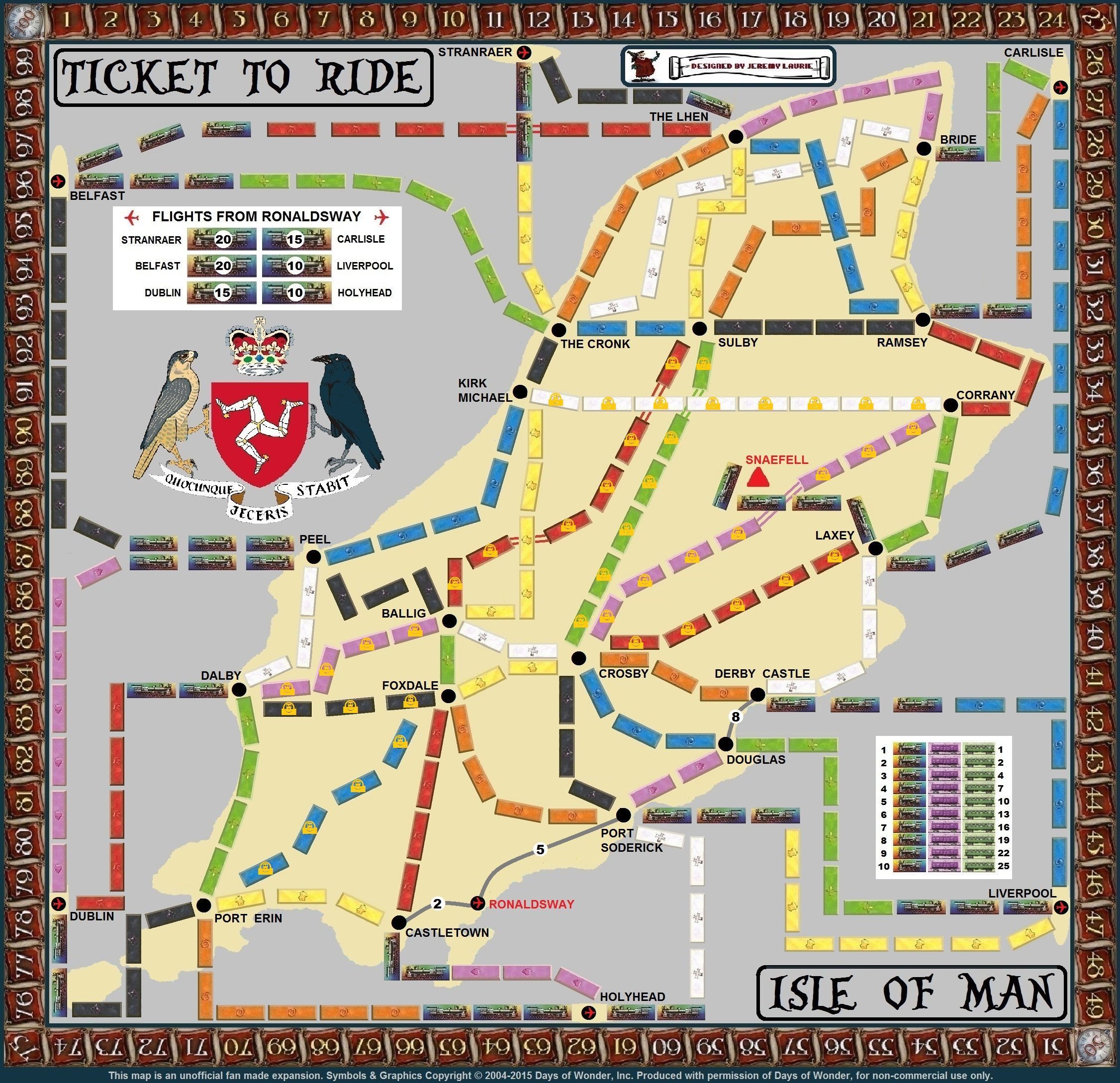 Isle of Man (fan expansion for Ticket to Ride) box art