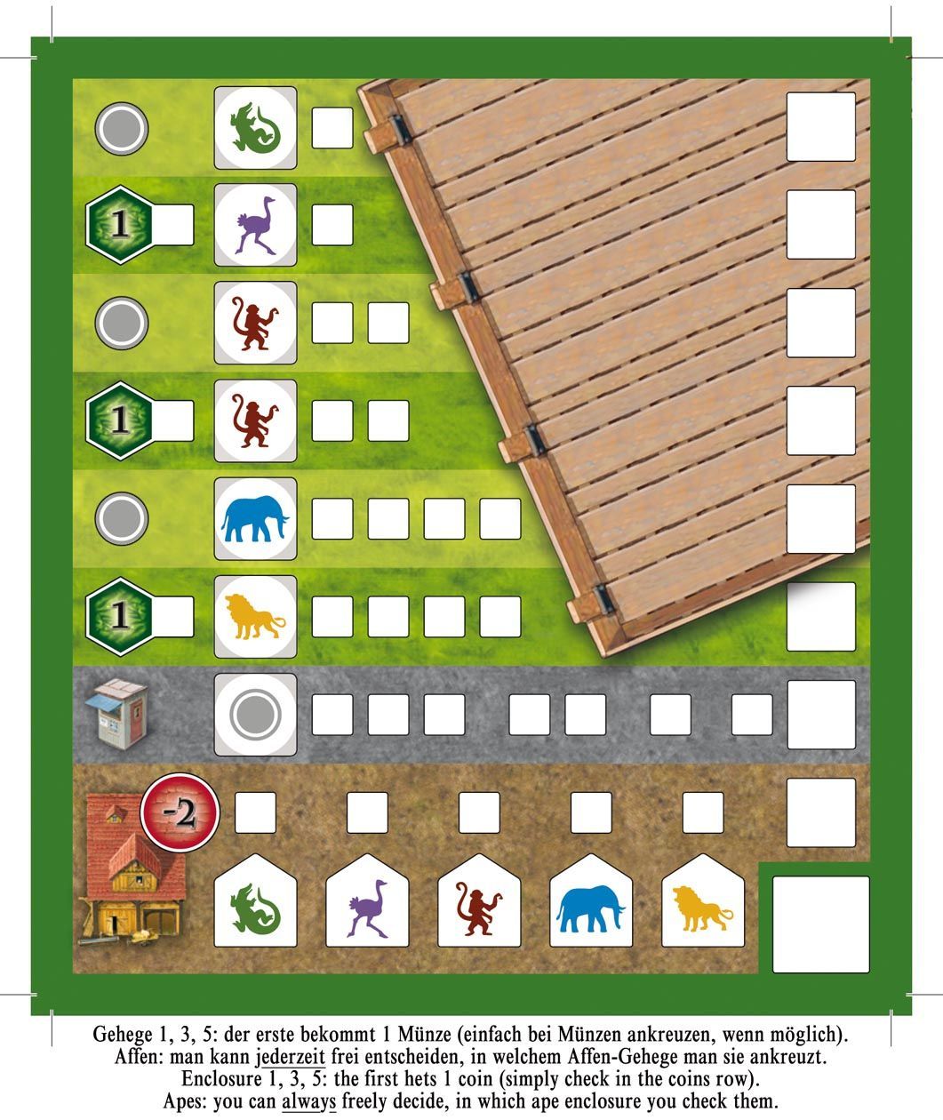 Coperta Zooloretto Würfelspiel: Affenstall